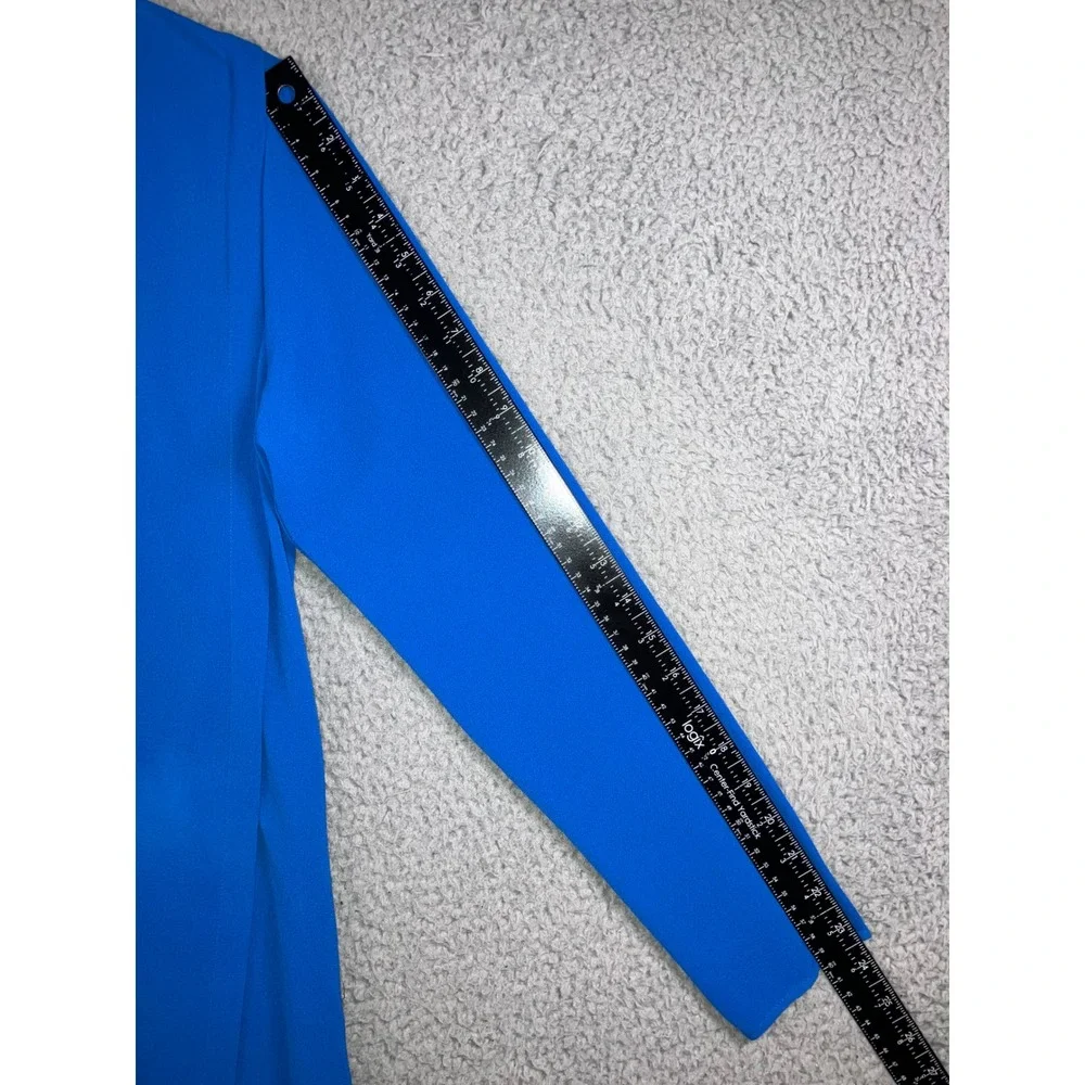 Tunic‎ Dress 10-12 Cobalt Blue Embellished Lagenlook Layering Long Sleeve Modest